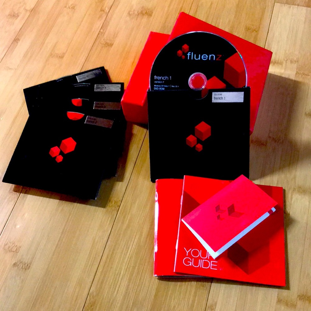 Fluenz French instructional DVDs & CDs (full set)
